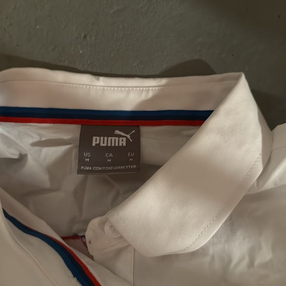 BMW Motorsport Puma White Polo long sleeve button down with Logo - Picture 10 of 10